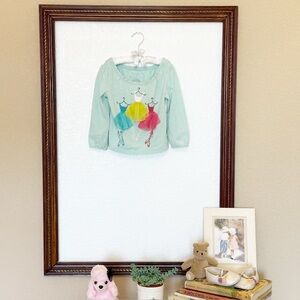 Cherokee GUC 2012 Light Blue Long Sleeve Ballet Tee with Tulle Appliqué Size 3T